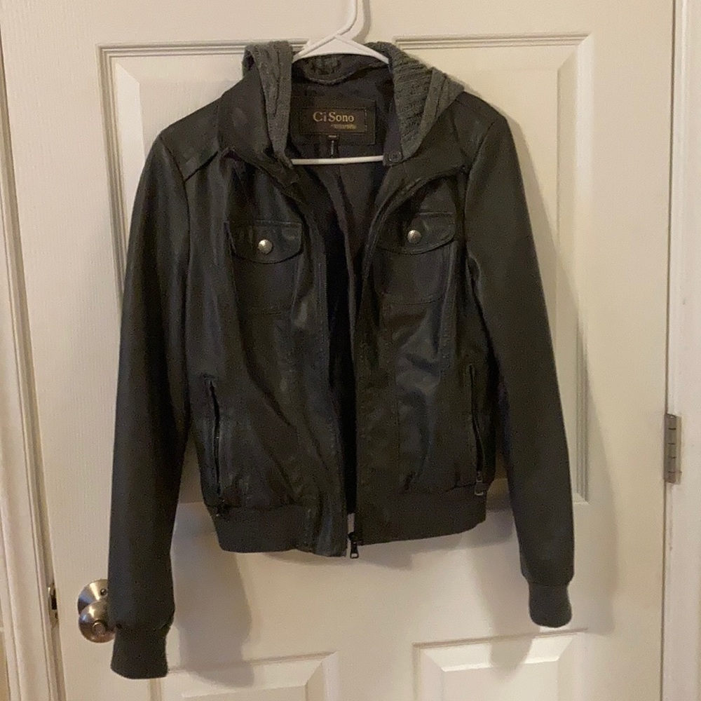 CiSono Dark Grey Leather Jacket